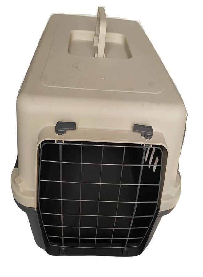 KittuPet Heavy Duty Pet Travel Cage - Plastic Flight Cage for Pets (Grey - White) (20 inch Flight cage) - Image 3